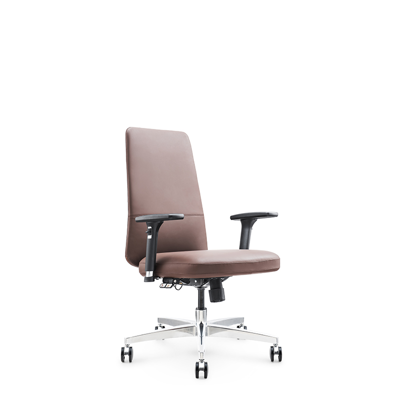 swivel mid back pu leather executive Office Chair with aluminum base or footrest
