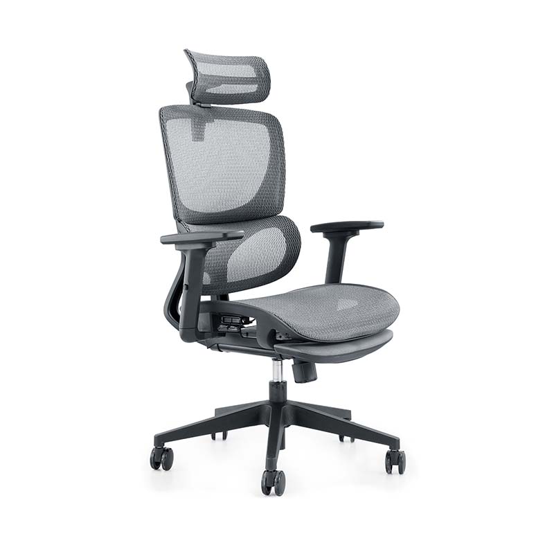 High Back Support Staff Premium Mesh Office Chair Ergonomic With Footrest