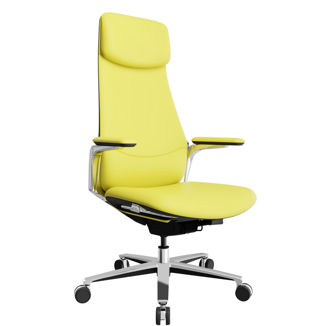 Luxury Ergonomic Leather Office Chair for Posture Support and All-Day Comfort