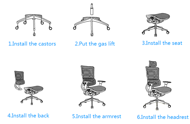 Office Mesh Chair With Footrest